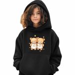Fashion, accesorii si bijuterii - Copii - Imbracaminte copii - Pulovere si hanorace copii - Hanorac Copii Fete Gemeni Baby Zodiac Horoscop Gemini Astrologie, negru, marime XS Copii - Infinity.ro