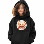 Fashion, accesorii si bijuterii - Copii - Imbracaminte copii - Pulovere si hanorace copii - Hanorac Copii Fete Rac Baby Zodiac Horoscop Cancer Astrologie, negru, marime XS Copii - Infinity.ro