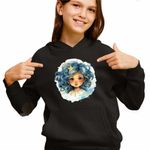 Fashion, accesorii si bijuterii - Copii - Imbracaminte copii - Pulovere si hanorace copii - Hanorac Copii Fete Fecioara Baby Zodiac Horoscop Virgo Astrologie, negru, marime XS Copii - Infinity.ro