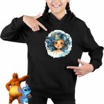 Fashion, accesorii si bijuterii - Copii - Imbracaminte copii - Pulovere si hanorace copii - Hanorac Copii Fete Fecioara Baby Zodiac Horoscop Virgo Astrologie, negru, marime XS Copii - Infinity.ro