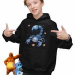 Fashion, accesorii si bijuterii - Copii - Imbracaminte copii - Pulovere si hanorace copii - Hanorac Copii Baieti Scorpion Baby Zodiac Horoscop Scorpio Astrologie, negru, marime XS Copii - Infinity.ro