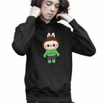 Fashion, accesorii si bijuterii - Copii - Imbracaminte copii - Pulovere si hanorace copii - Hanorac Copii Baieti Labubu Hulk Marvel, negru, marime XS Copii - Infinity.ro