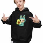 Fashion, accesorii si bijuterii - Copii - Imbracaminte copii - Pulovere si hanorace copii - Hanorac Copii Baieti Labubu Avocado, negru, marime XS Copii - Infinity.ro