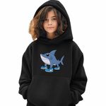 Fashion, accesorii si bijuterii - Copii - Imbracaminte copii - Pulovere si hanorace copii - Hanorac Copii Fete Tralalero Tralala Italian Brain rot Brainrot, negru, marime XS Copii - Infinity.ro