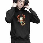 Fashion, accesorii si bijuterii - Copii - Imbracaminte copii - Pulovere si hanorace copii - Hanorac Copii Baieti Scorpion Zodiac Horoscop Scorpio Mandala Astrologie, negru, marime XS Copii - Infinity.ro
