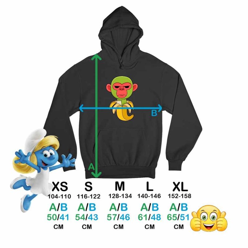 Fashion, accesorii si bijuterii - Copii - Imbracaminte copii - Pulovere si hanorace copii - Hanorac Copii Baieti Cimpanzini Bananini Brainrot, negru, marime XS Copii - Infinity.ro