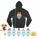 Fashion, accesorii si bijuterii - Copii - Imbracaminte copii - Pulovere si hanorace copii - Hanorac Copii Fete Labubu Heartbreak Dragobete Valentines Day Iubi, negru, marime XS Copii - Infinity.ro