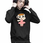 Fashion, accesorii si bijuterii - Copii - Imbracaminte copii - Pulovere si hanorace copii - Hanorac Copii Baieti Ballerina Cappuccina Brain rot, negru, marime XS Copii - Infinity.ro
