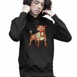 Fashion, accesorii si bijuterii - Copii - Imbracaminte copii - Pulovere si hanorace copii - Hanorac Copii Baieti Taur Zodiac Horoscop Taurus Mandala Astrologie, negru, marime XS Copii - Infinity.ro