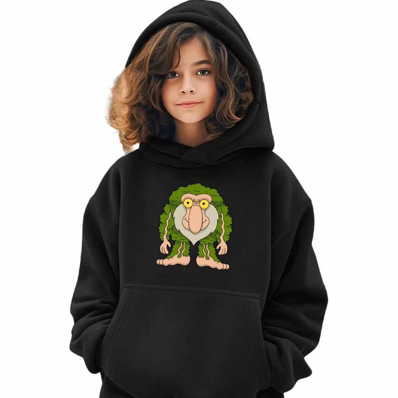 Fashion, accesorii si bijuterii - Copii - Imbracaminte copii - Pulovere si hanorace copii - Hanorac Copii Fete Brr Brr Patapim Brianrot Italian Brainrot, negru, marime XS Copii - Infinity.ro