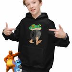 Fashion, accesorii si bijuterii - Copii - Imbracaminte copii - Pulovere si hanorace copii - Hanorac Copii Baieti Boneca Ambalubu Brainrot, negru, marime XS Copii - Infinity.ro