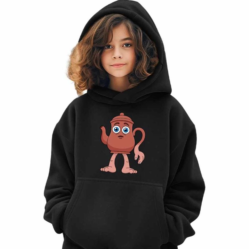 Fashion, accesorii si bijuterii - Copii - Imbracaminte copii - Pulovere si hanorace copii - Hanorac Copii Fete Ta Ta Sahur Italian Brainrot, negru, marime XS Copii - Infinity.ro