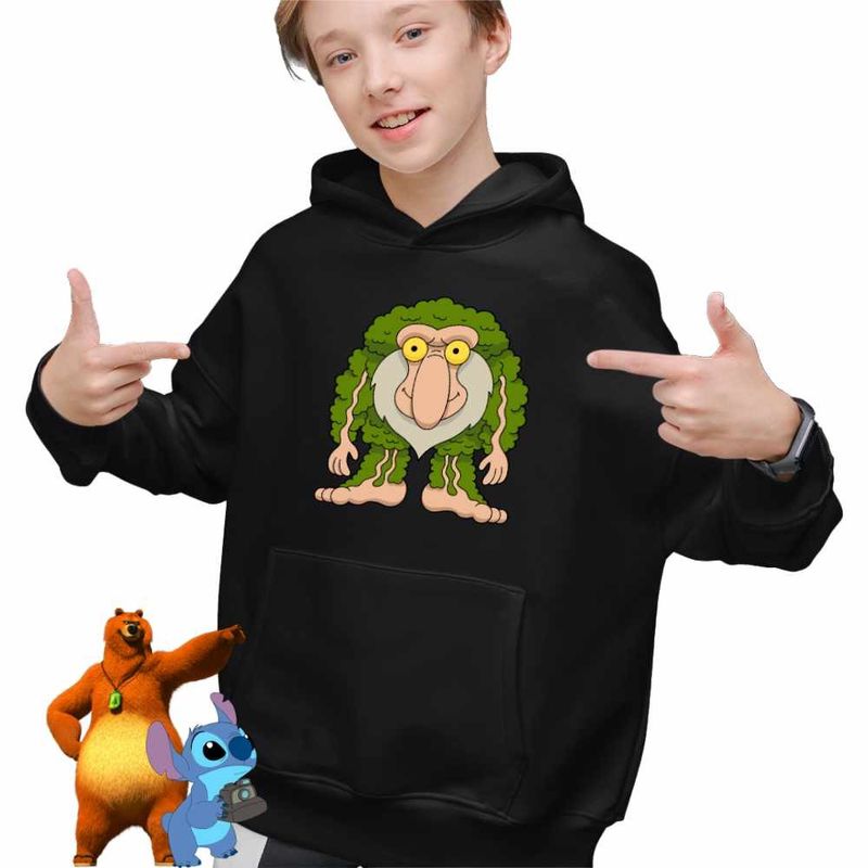 Fashion, accesorii si bijuterii - Copii - Imbracaminte copii - Pulovere si hanorace copii - Hanorac Copii Baieti Brr Brr Patapim Brianrot Italian Brainrot, negru, marime XS Copii - Infinity.ro
