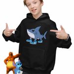 Fashion, accesorii si bijuterii - Copii - Imbracaminte copii - Pulovere si hanorace copii - Hanorac Copii Baieti Tralalero Tralala Italian Brain rot Brainrot, negru, marime XS Copii - Infinity.ro