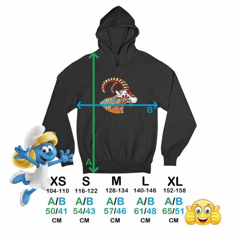 Fashion, accesorii si bijuterii - Copii - Imbracaminte copii - Pulovere si hanorace copii - Hanorac Copii Baieti Capricorn Zodiac Horoscop Mandala Astrologie, negru, marime XS Copii - Infinity.ro