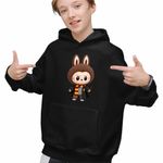 Fashion, accesorii si bijuterii - Copii - Imbracaminte copii - Pulovere si hanorace copii - Hanorac Copii Baieti Labubu Harry Potter Vrajitor, negru, marime XS Copii - Infinity.ro
