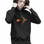 Fashion, accesorii si bijuterii - Copii - Imbracaminte copii - Pulovere si hanorace copii - Hanorac Copii Baieti Sagetator Zodiac Horoscop Sagittarius Mandala Astrologie, negru, marime XS Copii - Infinity.ro