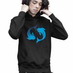 Fashion, accesorii si bijuterii - Copii - Imbracaminte copii - Pulovere si hanorace copii - Hanorac Copii Baieti Pesti Horoscop Zodie Astrologie Pisces, negru, marime XS Copii - Infinity.ro