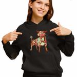 Fashion, accesorii si bijuterii - Copii - Imbracaminte copii - Pulovere si hanorace copii - Hanorac Copii Fete Taur Zodiac Horoscop Taurus Mandala Astrologie, negru, marime XS Copii - Infinity.ro
