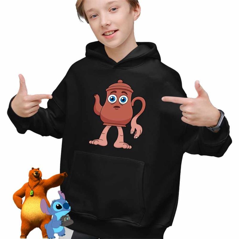 Fashion, accesorii si bijuterii - Copii - Imbracaminte copii - Pulovere si hanorace copii - Hanorac Copii Baieti Ta Ta Sahur Italian Brainrot, negru, marime XS Copii - Infinity.ro