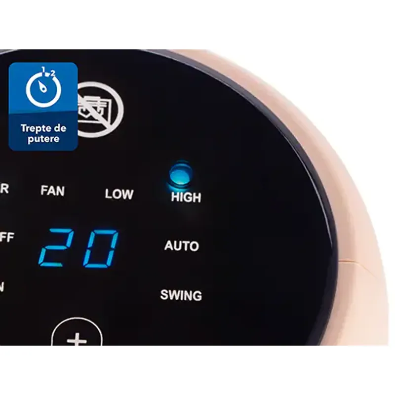 Electronice si Electrocasnice - Climatizare si sisteme de incalzire - Aparate incalzire aer - Aeroterme - Aeroterma ceramica Daewoo DTH2200C, 2200 W, 2 trepte, 1.5 m, 25 cm, 48 cm, 23 cm, 2 kg, 1 elementi incalzire, Bej - Infinity.ro
