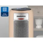 Electronice si Electrocasnice - Climatizare si sisteme de incalzire - Aparate incalzire aer - Aeroterme - Aeroterma ceramica Daewoo DTH2200C, 2200 W, 2 trepte, 1.5 m, 25 cm, 48 cm, 23 cm, 2 kg, 1 elementi incalzire, Bej - Infinity.ro