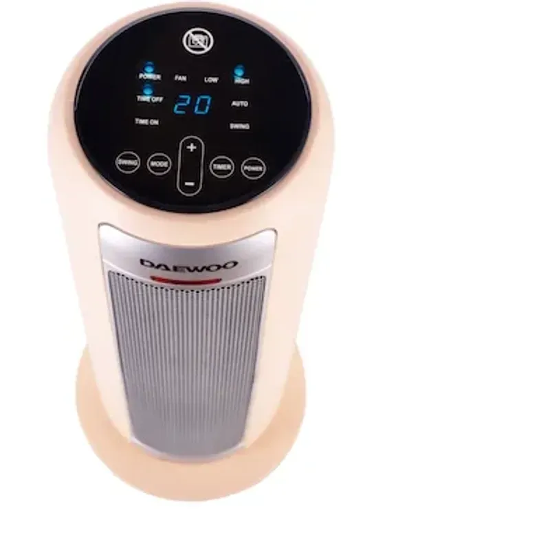 Electronice si Electrocasnice - Climatizare si sisteme de incalzire - Aparate incalzire aer - Aeroterme - Aeroterma ceramica Daewoo DTH2200C, 2200 W, 2 trepte, 1.5 m, 25 cm, 48 cm, 23 cm, 2 kg, 1 elementi incalzire, Bej - Infinity.ro