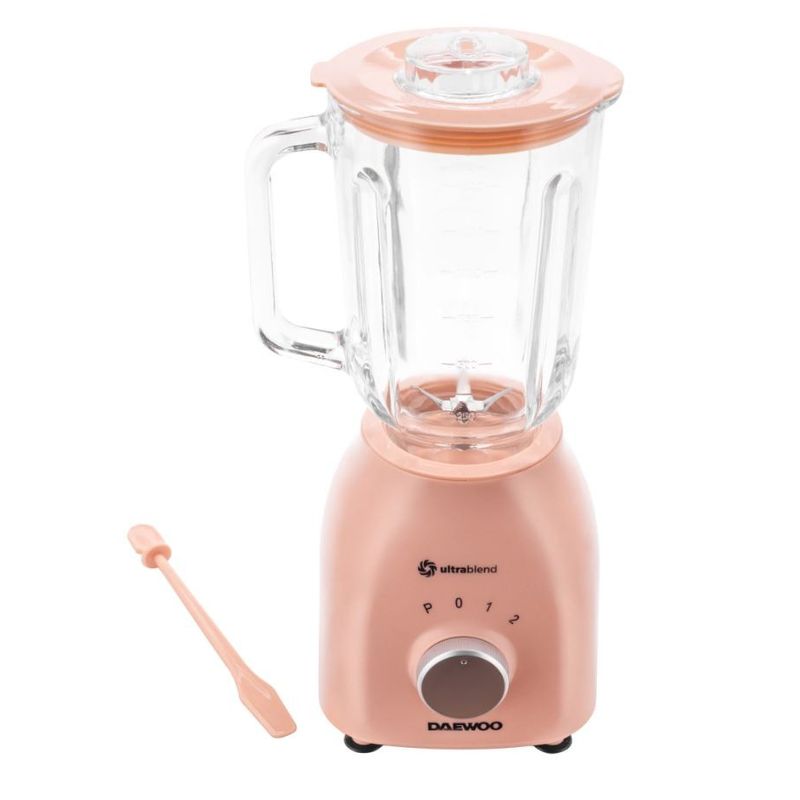 Electronice si Electrocasnice - Electrocasnice bucatarie - Mixere, tocatoare & roboti de bucatarie - Blendere si mini tocatoare - Blender de masa Daewoo DB100, 500 W, 410 mm, 180 mm, 2.433 kg, 1.5 principall, 2 trepte viteza, Crem - Infinity.ro