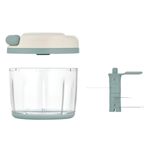 Casa si Gradina - Bucatarie si vesela - Ustensile bucatarie - Masini de tocat manuale - Tocator manual Tefal 5-Second K4330104, 3 lame din inox, mecanism de blocare, baza anti-alunecare, verde - Infinity.ro