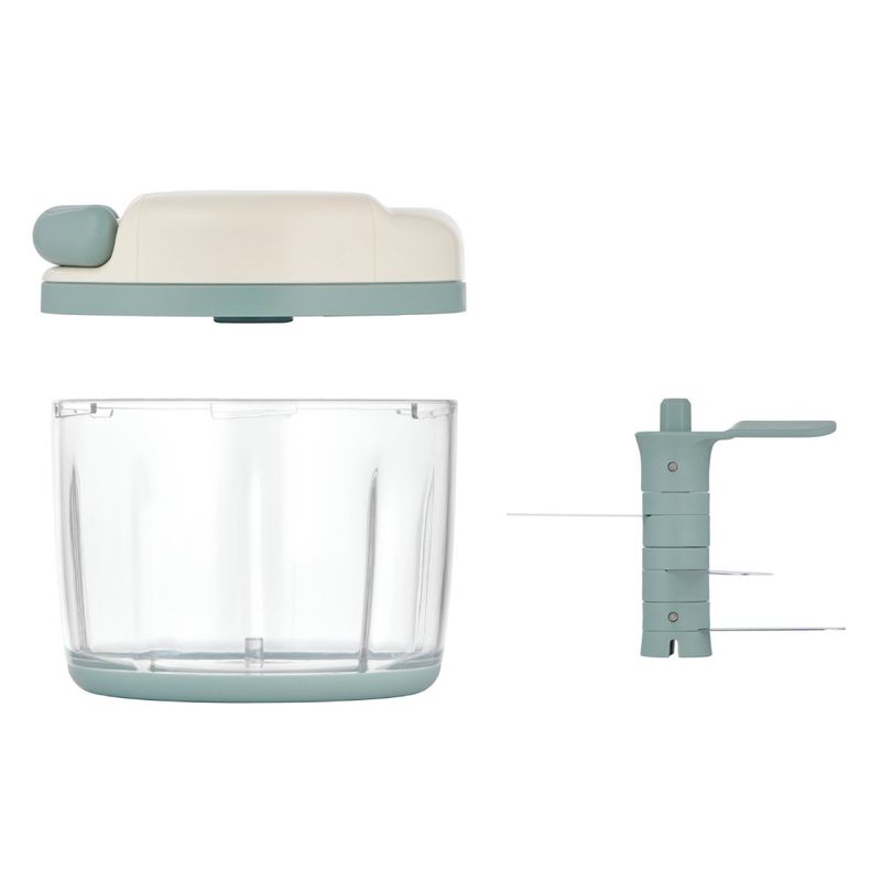 Casa si Gradina - Bucatarie si vesela - Ustensile bucatarie - Masini de tocat manuale - Tocator manual Tefal 5-Second K4330104, 3 lame din inox, mecanism de blocare, baza anti-alunecare, verde - Infinity.ro