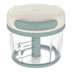 Casa si Gradina - Bucatarie si vesela - Ustensile bucatarie - Masini de tocat manuale - Tocator manual Tefal 5-Second K4330104, 3 lame din inox, mecanism de blocare, baza anti-alunecare, verde - Infinity.ro