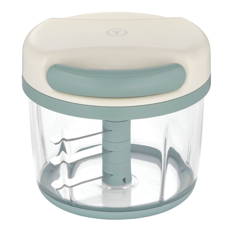 Casa si Gradina - Bucatarie si vesela - Ustensile bucatarie - Masini de tocat manuale - Tocator manual Tefal 5-Second K4330104, 3 lame din inox, mecanism de blocare, baza anti-alunecare, verde - Infinity.ro