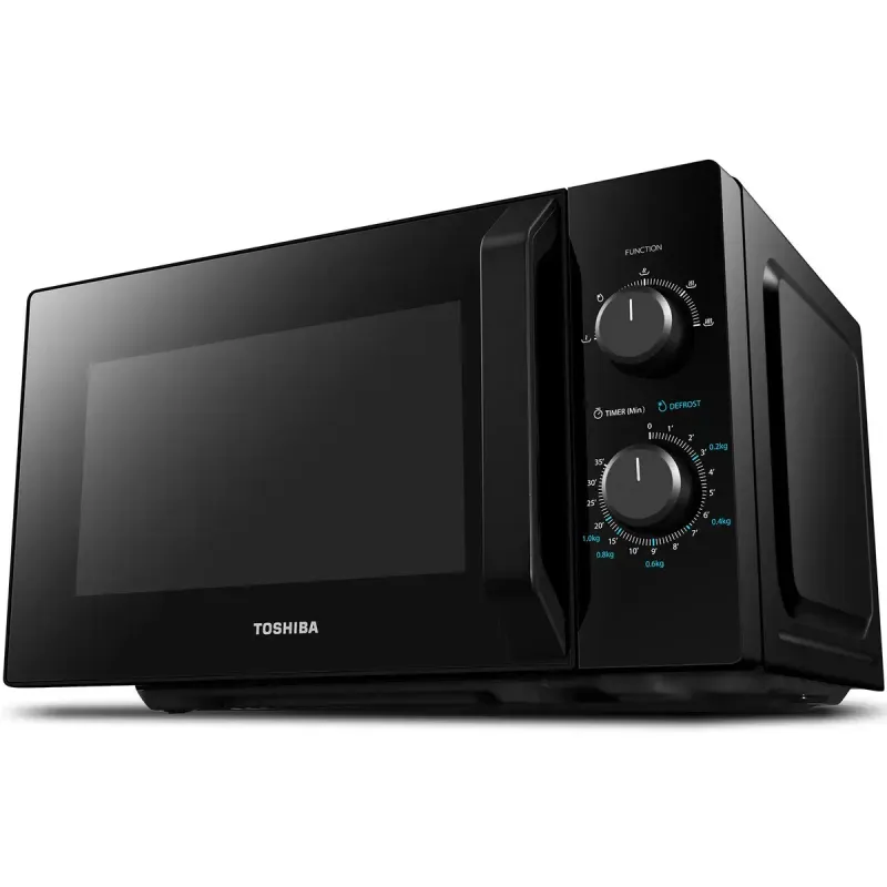 Electronice si Electrocasnice - Aragazuri, cuptoare si hote - Cuptoare - Cuptoare cu microunde - Cuptor cu microunde Toshiba MW2-MM20PBK, 800 W, 5 trepte, 20 l, 44 cm, 33 cm, 25 cm, 2 programe, Negru - Infinity.ro