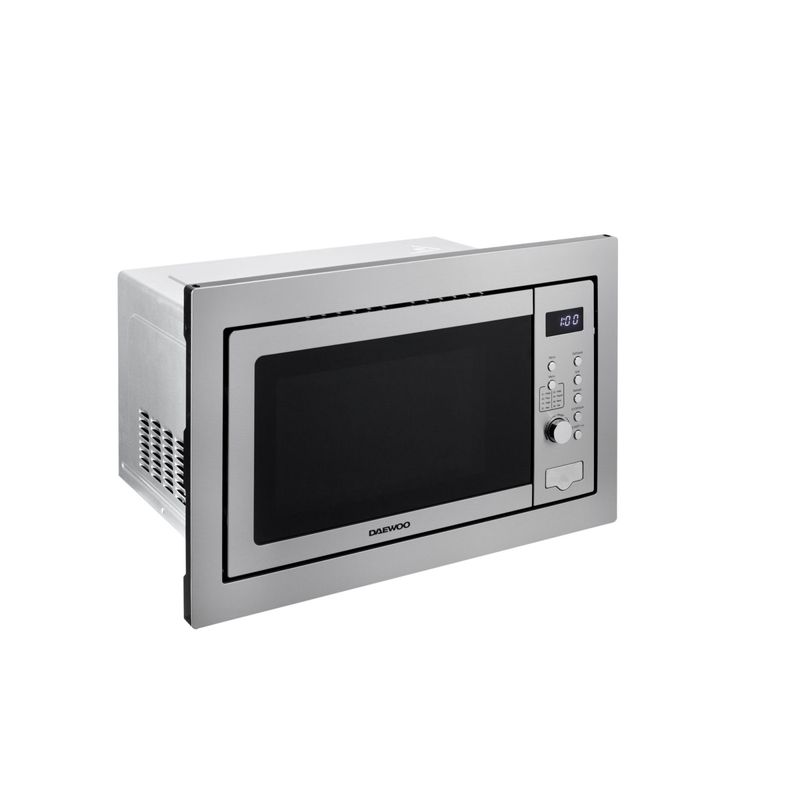 Electronice si Electrocasnice - Aragazuri, cuptoare si hote - Cuptoare - Cuptoare cu microunde incorporabile - Cuptor microunde Daewoo KOC-25X-2, 850 W, 5 trepte, 25 l, 59.5 cm, 36.75 cm, 38.5 cm, 8 programe, Inox - Infinity.ro