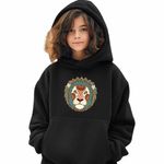 Fashion, accesorii si bijuterii - Copii - Imbracaminte copii - Pulovere si hanorace copii - Hanorac Copii Fete Leu Zodiac Horoscop Leo Mandala Astrologie, negru, marime XS Copii - Infinity.ro