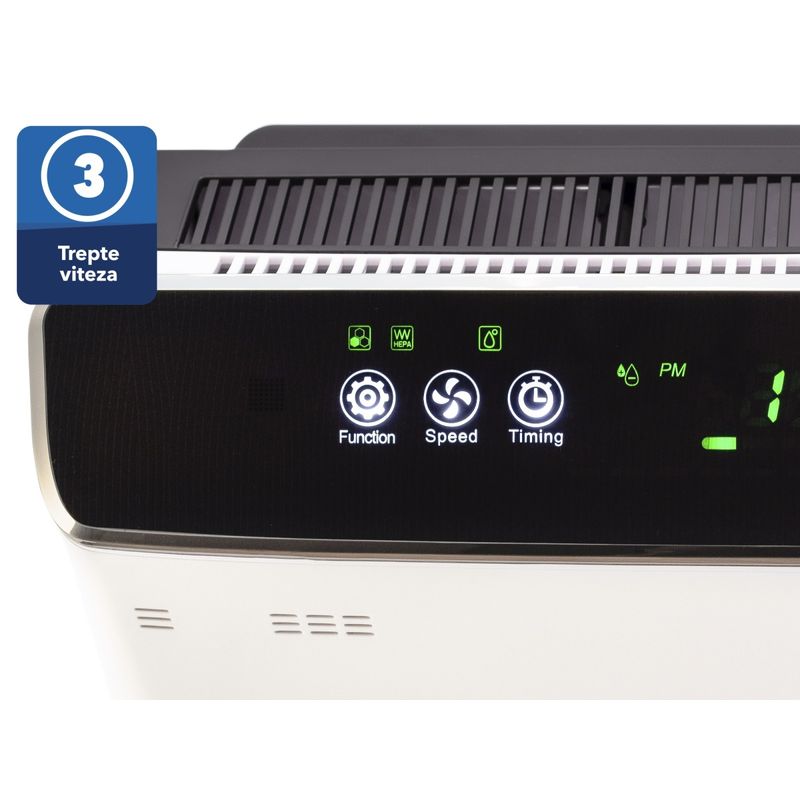 Electronice si Electrocasnice - Climatizare si sisteme de incalzire - Aparate filtrare aer - Umidificatoare - Umidificator Daewoo DAP400, 75 W, 3 trepte, 2.4 l, 452 mm, 438 mm, 233 mm, 60 autonomie h, 45 decibeli, Alb - Infinity.ro