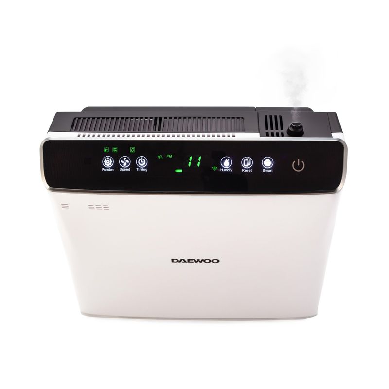 Electronice si Electrocasnice - Climatizare si sisteme de incalzire - Aparate filtrare aer - Umidificatoare - Umidificator Daewoo DAP400, 75 W, 3 trepte, 2.4 l, 452 mm, 438 mm, 233 mm, 60 autonomie h, 45 decibeli, Alb - Infinity.ro