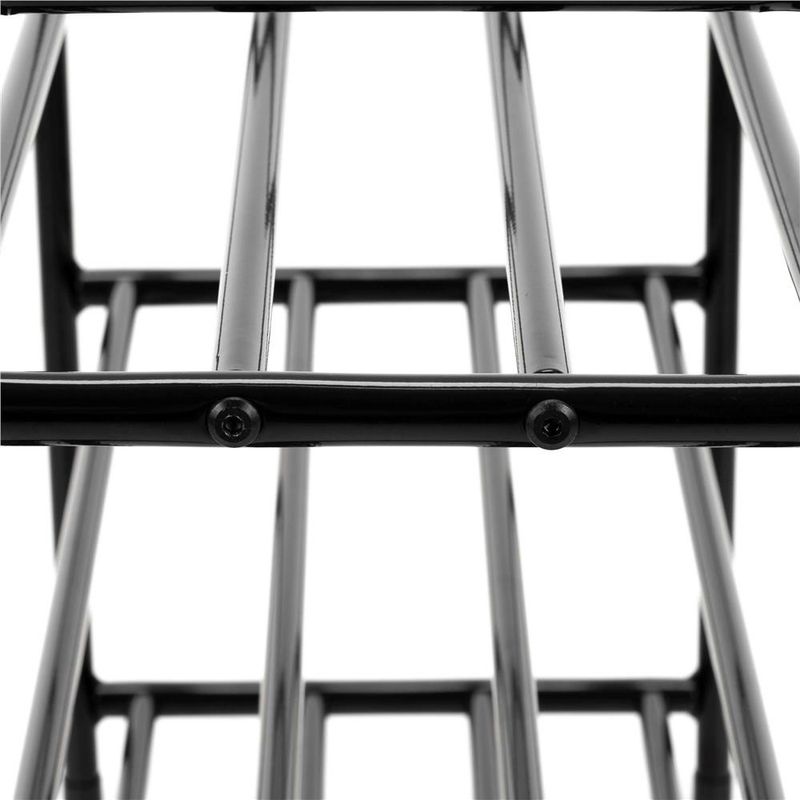 Casa si Gradina - Mobilier - Dulapuri si sifoniere - Dulapuri pantofi - Raft metalic pentru pantofi cu 3 niveluri, capacitate 15 kg, 66x28x53 cm, negru - Infinity.ro