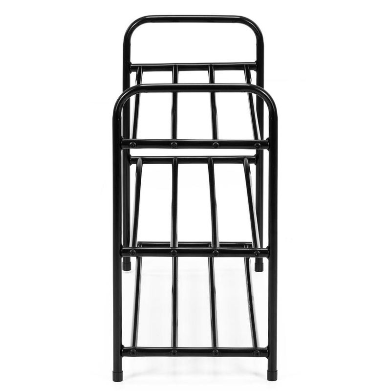 Casa si Gradina - Mobilier - Dulapuri si sifoniere - Dulapuri pantofi - Raft metalic pentru pantofi cu 3 niveluri, capacitate 15 kg, 66x28x53 cm, negru - Infinity.ro