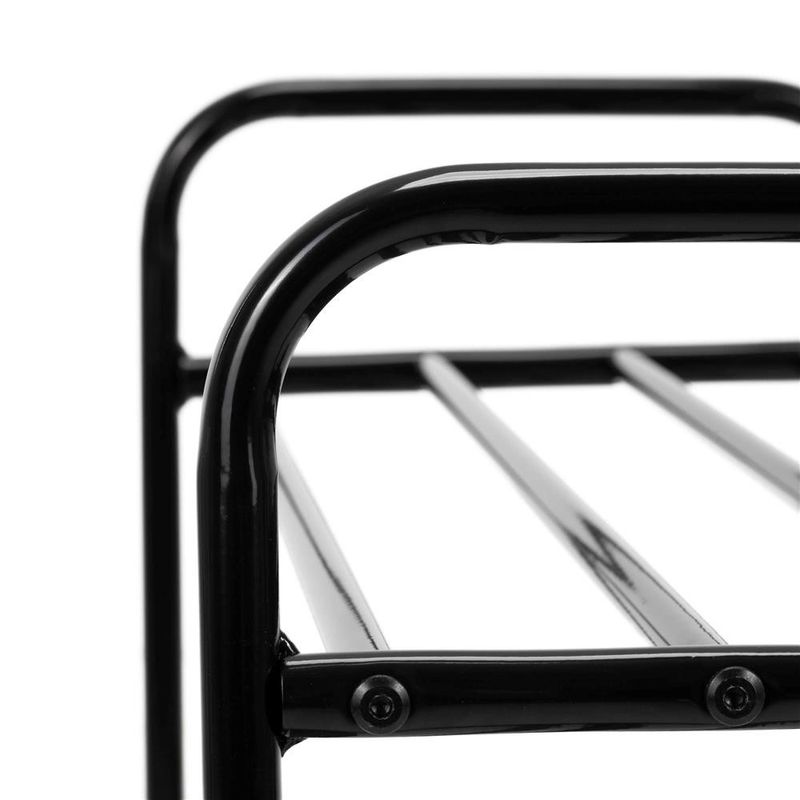 Casa si Gradina - Mobilier - Dulapuri si sifoniere - Dulapuri pantofi - Raft metalic pentru pantofi cu 3 niveluri, capacitate 15 kg, 66x28x53 cm, negru - Infinity.ro