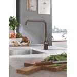 Casa si Gradina - Sanitare - Chiuveta bucatarie si accesorii - Baterii bucatarie - Baterie de bucatarie Grohe 30269AL0, Essence, 3/8'', inalta, tip L, mat, garfit - Infinity.ro