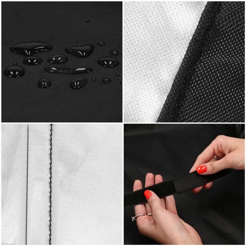 Casa si Gradina - Gradina si terasa - Gratare si accesorii - Gratare de gradina - Husa de protectie pentru gratar, tesatura oxford impermeabila, protectie UV, 100x66x80 cm, negru - Infinity.ro