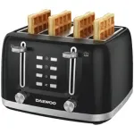 Electronice si Electrocasnice - Electrocasnice bucatarie - Preparare paine - Prajitoare de paine - Prajitor de paine Daewoo DBT4160B, 1600 W, 6 trepte, 4 felii, functie decongelare, mecanic, buton anulare, Negru - Infinity.ro