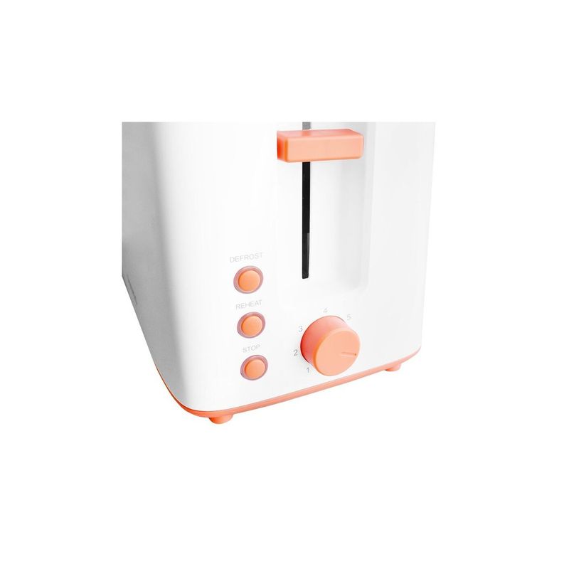 Electronice si Electrocasnice - Electrocasnice bucatarie - Preparare paine - Prajitoare de paine - Prajitor paine Daewoo DBT70W, 900 W, 6 trepte, 280 mm, 180 mm, 190 mm, 0.95 kg, 2 felii, functie decongelare, Alb - Infinity.ro