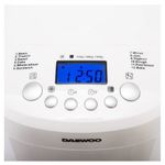 Electronice si Electrocasnice - Electrocasnice bucatarie - Preparare paine - Masini de paine - Masina de facut paine Daewoo DBM600W, 600 W, 900 grame, 12 programe, 2 grade rumenire, 1 programe principale, Alb - Infinity.ro