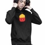 Fashion, accesorii si bijuterii - Copii - Imbracaminte copii - Pulovere si hanorace copii - Hanorac Copii Baieti Squishmallows Cartofi Prajiti, negru, marime XS Copii - Infinity.ro