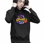 Fashion, accesorii si bijuterii - Copii - Imbracaminte copii - Pulovere si hanorace copii - Hanorac Copii Baieti Batwheels Batroti All Team Masini, negru, marime XS Copii - Infinity.ro