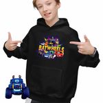 Fashion, accesorii si bijuterii - Copii - Imbracaminte copii - Pulovere si hanorace copii - Hanorac Copii Baieti Batwheels Batroti All Team Masini, negru, marime XS Copii - Infinity.ro