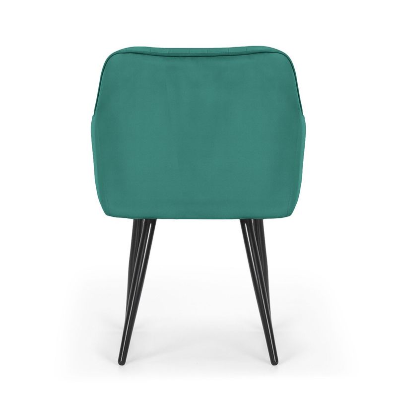 Casa si Gradina - Mobilier - Scaune si fotolii - Scaune - Set 2 scaune dining tapitate din velur Florence, 55x58x82 cm, maxim 120 kg, verde - Infinity.ro