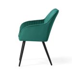 Casa si Gradina - Mobilier - Scaune si fotolii - Scaune - Set 2 scaune dining tapitate din velur Florence, 55x58x82 cm, maxim 120 kg, verde - Infinity.ro